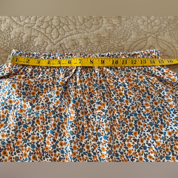 Merkeety Orange Blue Floral Ruffle Tiered Maxi Skirt, Size XL - Picture 8 of 11